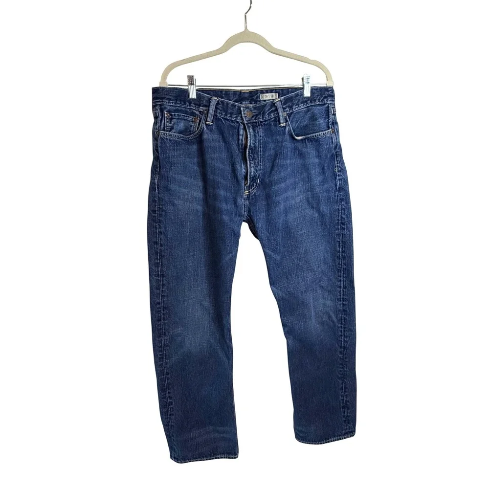 Polo Ralph Lauren Mens Straight Leg Jeans Medium Wash Blue Denim 33x32 RN 41381